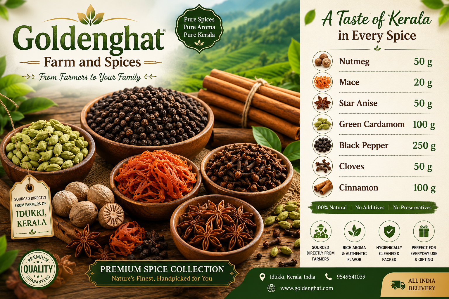 Premium Kerala Whole Spices Eco Pack